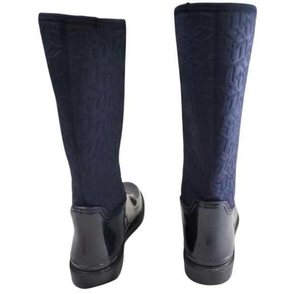 Tommy Hilfiger Womens SARAY' 8M NavyRubbber/Neoprene Knee High Ran Boot Size 10 - Picture 4 of 11